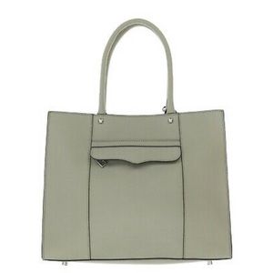 Rebecca Minkoff MAB Grey Leather Saffiano Tote Bag